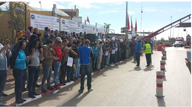 وقفة احتجاجية بالطريق السيار الرابط بين برشيد و الدار البيضاء