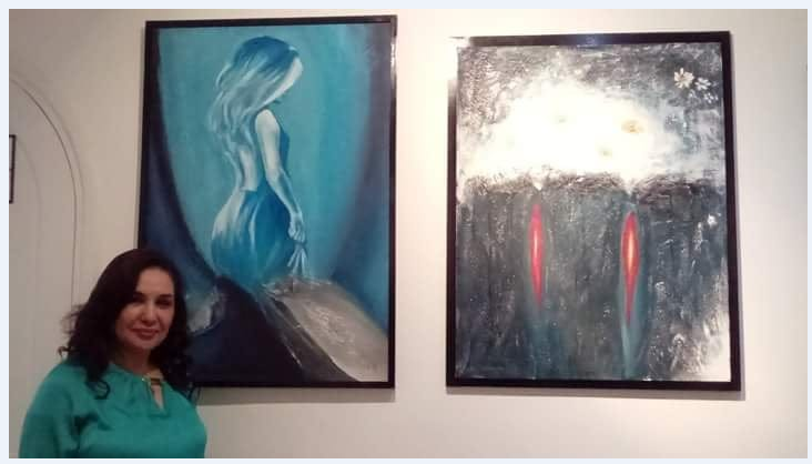 الفنانة التشكيلية سمية رشيد تعرض لوحاتها بالمركز الثقافي بالقنيطرة