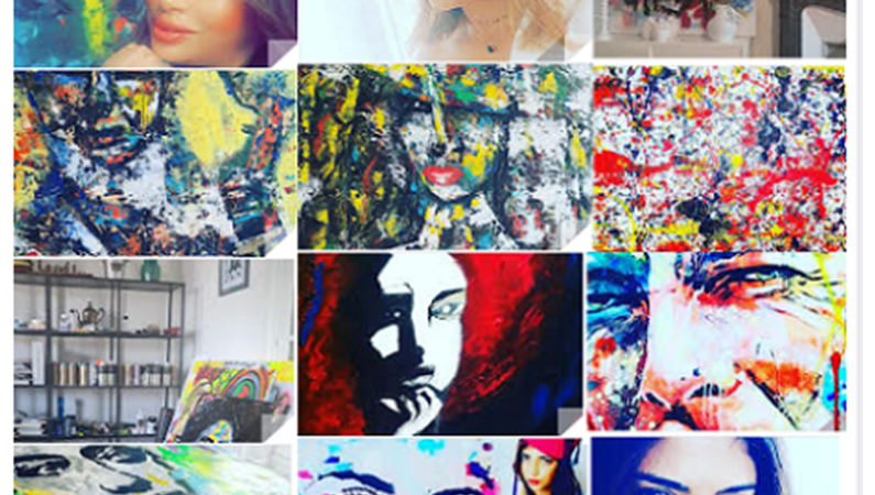 الفنانة التشكيلية كريمة ديلينا : لوحاتي خليط بين الحب والتسامح