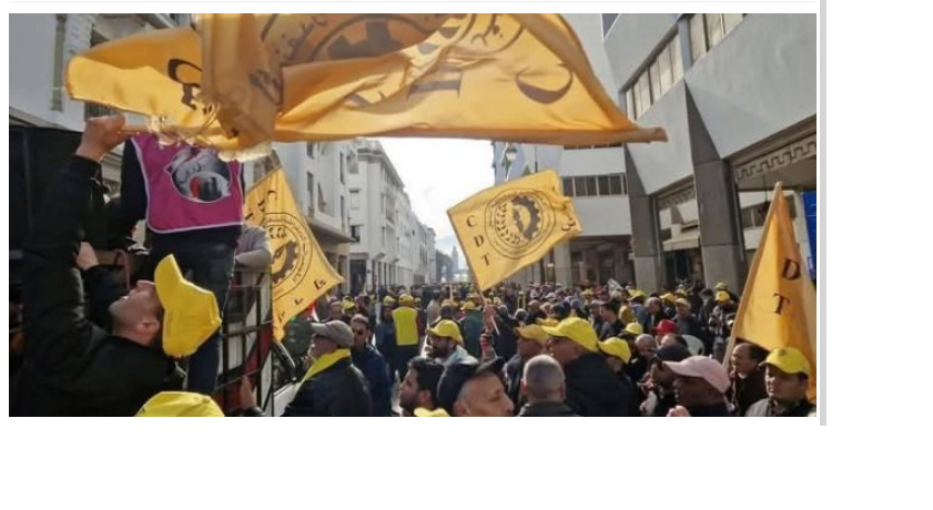 الرباط، مسيرات احتجاجية حاشدة ضد قانوني الإضراب والتقاعد