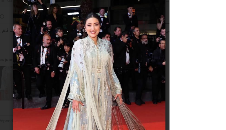 فيريال زياري تبرز سحر القفطان المغربي في مهرجان كان السينمائي ****