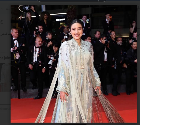 فيريال زياري تبرز سحر القفطان المغربي في مهرجان كان السينمائي ****